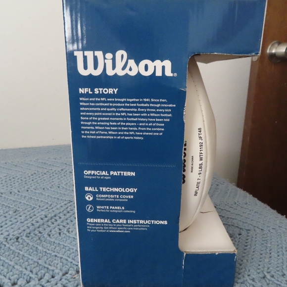 Wilson NFL Autograph Football White Panel The Duke rod woodson signed HOF09 - Picture 4 of 4